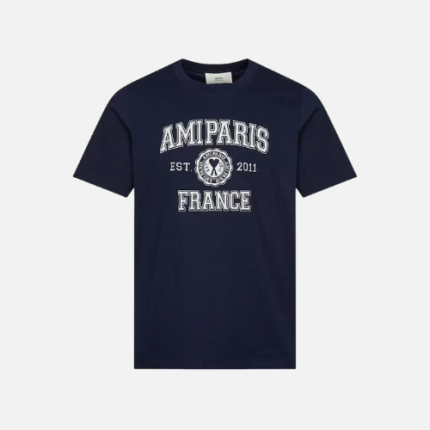 Ami Paris France T-Shirt Nautic Blue