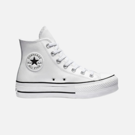 Converse All Star- Platform Leather White