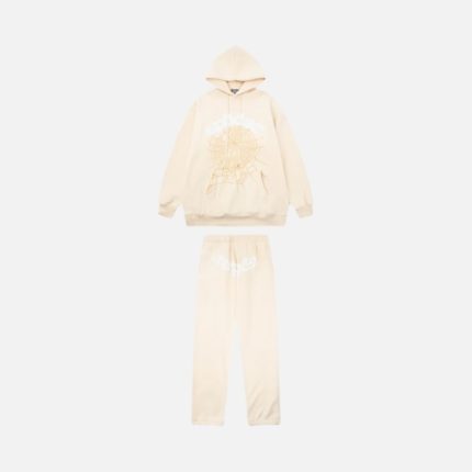 Sp5der Tracksuit Beige