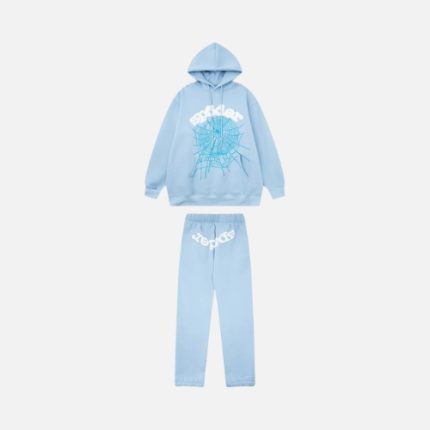 Sp5der Tracksuit Baby Blue