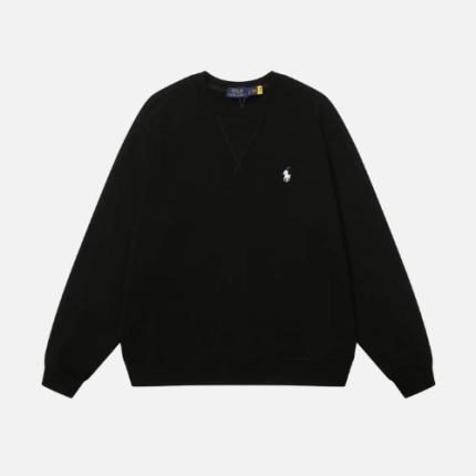 Hoodie Polo White Embroidered Pony Logo