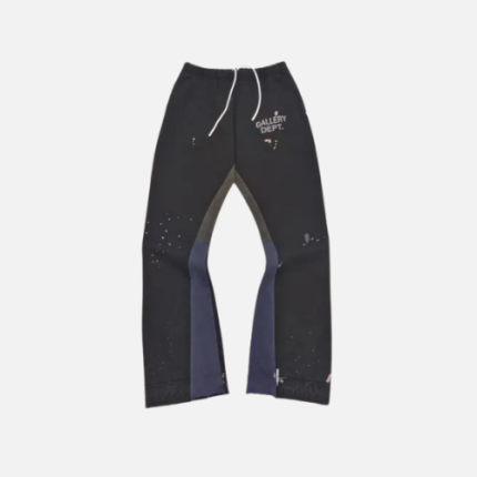 Gallery Dept Logo Flare Sweatpants in a Washed Black