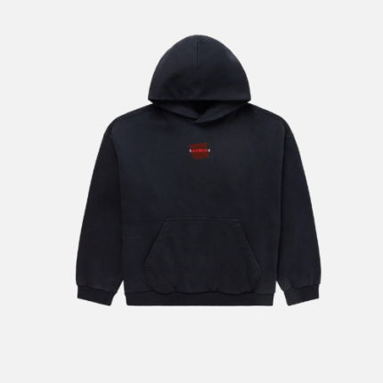 Hoodie Red Full Black Balenciaga
