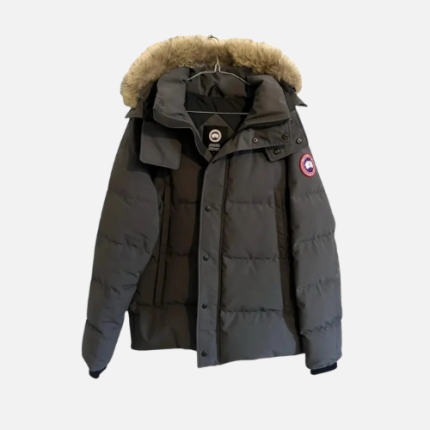Canada Goose Grey Color With A Fur Trim Hood