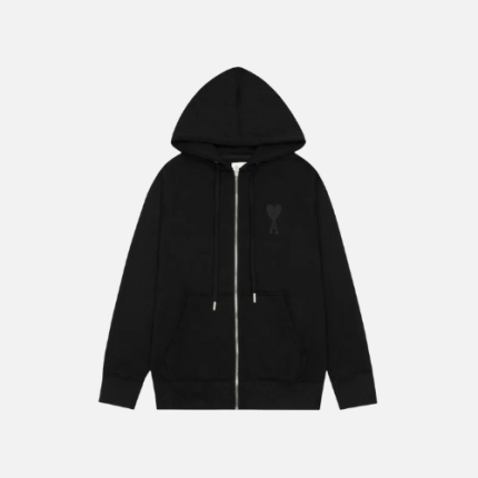 Hoodie Black White AMI
