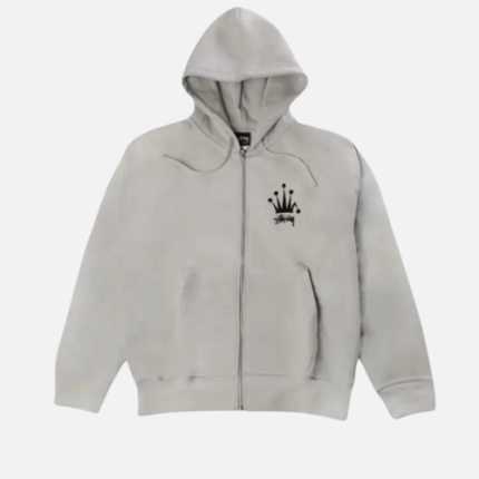Stüssy Grey Crown Print Hoodie