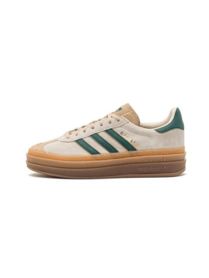 Adidas Gazelle Bold - Beige collegiate green