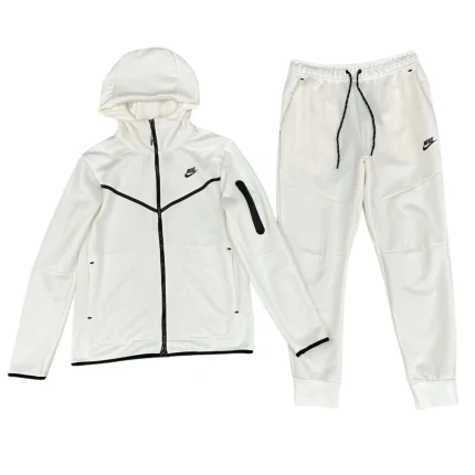 Conjunto NIKE TECH Fleece Blanco Algodon Real