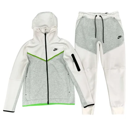 Conjunto NIKE TECH Fleece Blanco Gris Algodón Real