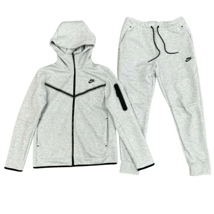 Conjunto NIKE TECH Fleece Gris Algodón Real