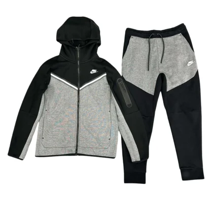 Conjunto NIKE TECH Fleece Negro Gris Algodón Real