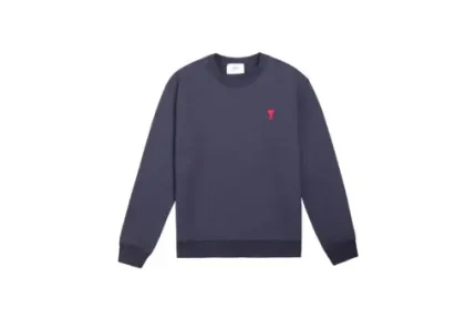 Ami Paris De Coeur Long Sleeved Sweatshirt Blue