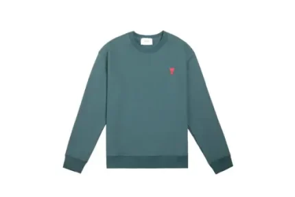 Ami Paris De Coeur Long Sleeved Sweatshirt Green