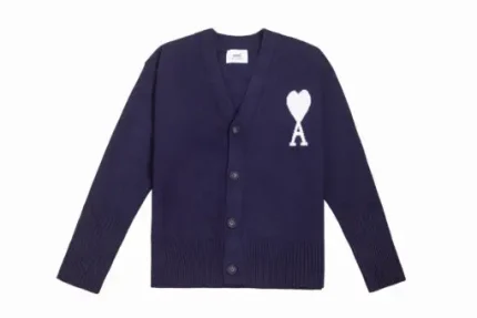 Ami Paris De Coeur wool Cardigan Blue
