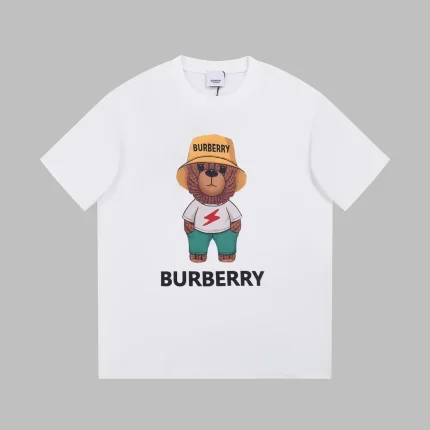 Burberry Thomas Bear Print Cotton T-shirt White