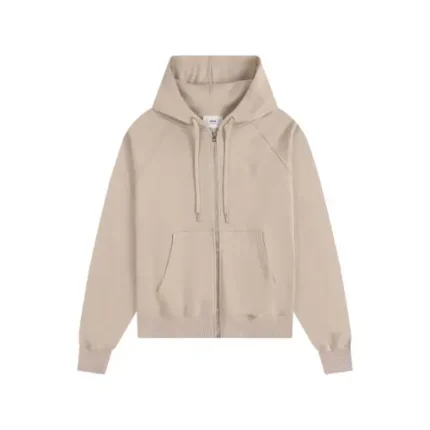 Ami Paris Hoodie Cream Color