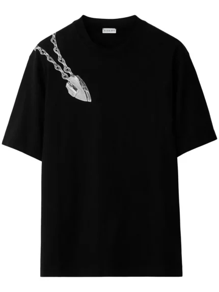Burberry Shield cotton T-shirt black/grey