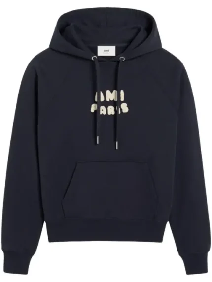 Ami Paris Logo Hoodie Black