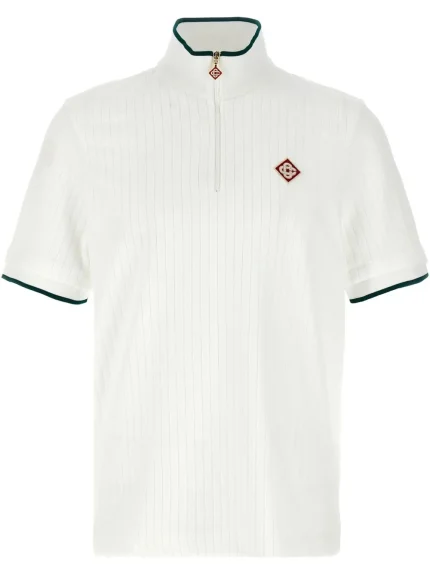 Casablanca Ribbed Velvet T-shirt White