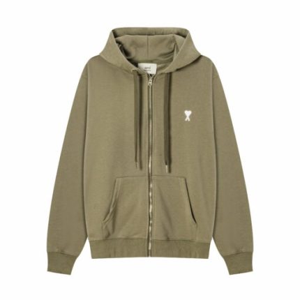 Ami Paris De Coeur Hoodie Beige