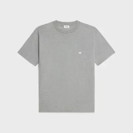 Celine triomphe loose t-shirt in cotton jersey grey