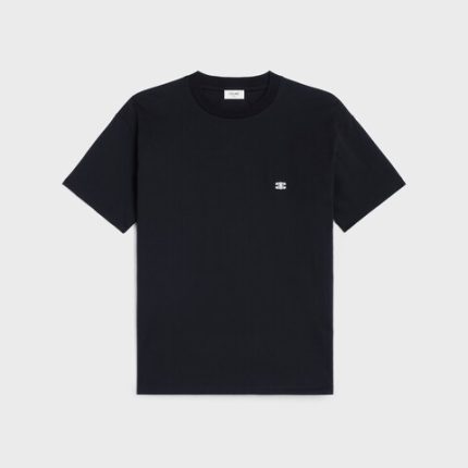 Celine Triomphe Loose T-shirt Cotton Jersey Black
