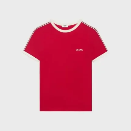Celine Regular T-Shirt In Cotton Jersey Red