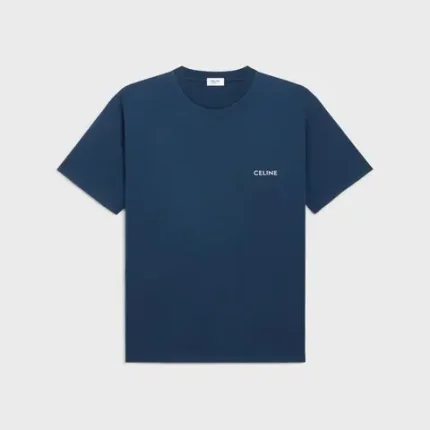 celine loose t-shirt in cotton jersey blue