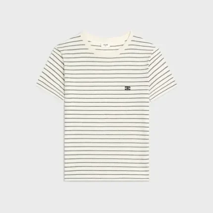 Celine TRIOMPHE REGULAR T-SHIRT IN STRIPED JERSEY