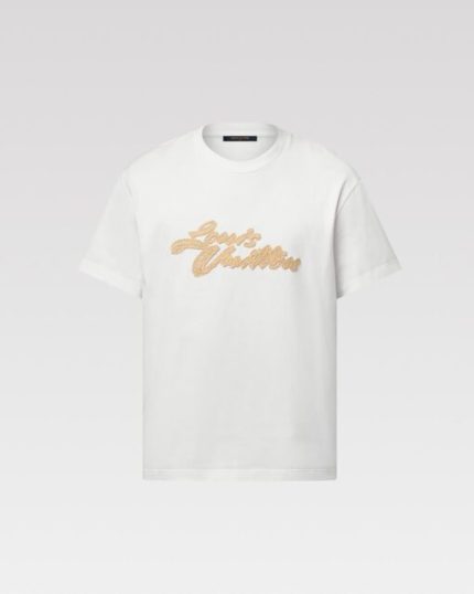 LV Embroidered Short-Sleeved T-Shirt White