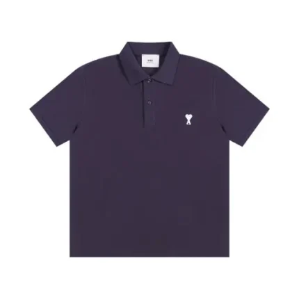 Ami Paris Polo T-Shirt Dark Purple