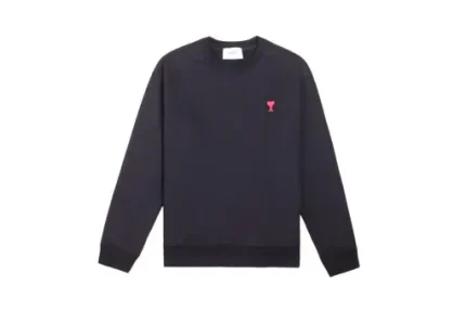 Ami Paris De Coeur Long Sleeved Sweatshirt Black