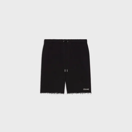 Celine Shorts In Cotton Fleece Black