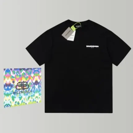 Balenciaga Over Line Logo T-Shirt Black