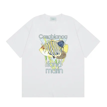 Casablanca White Fond Marin T-Shirt White