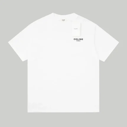 Celine Loose T-Shirt Cotton Jersey White
