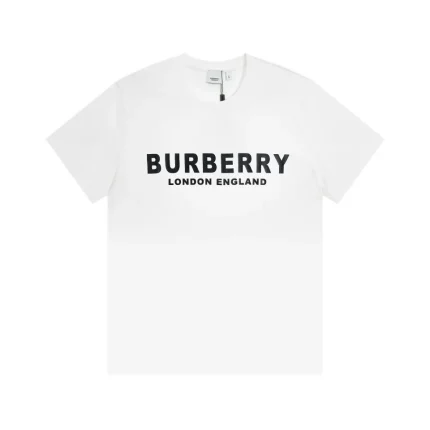 Burberry Logo Print Cotton T-Shirt White