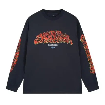 Balenciaga Offshore Long Sleeve T-Shirt Black