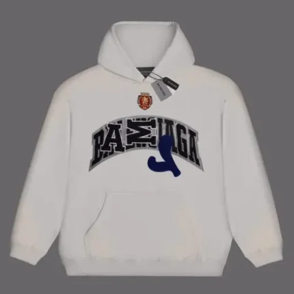 Balenciaga Triangle Logo Hoodie White