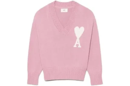 Ami Paris Ami De Coeur Sweater Pink