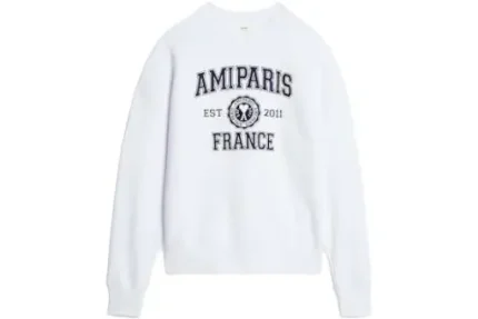 Ami Paris Logo Sweatshirt White
