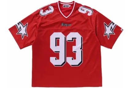 BAPE Football Relaxed Fit T-Shirt Red