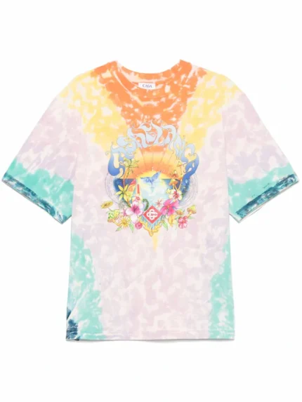 Casablanca graphic-print cotton t-shirt multicolor