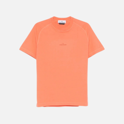 Stone Island Organic Cotton Jersey T-shirt Orange
