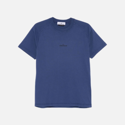 Stone Island Garment Dyed Jersey Logo T-Shirt Navy
