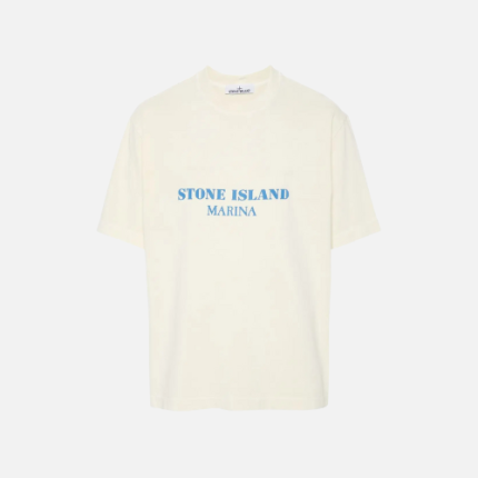 Stone Island Marina Old Effect Logo T-Shirt Butter