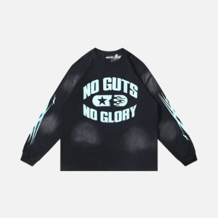Hellstar ‘No Guts No Glory’ Long Sleeve T-Shirt Black Blue