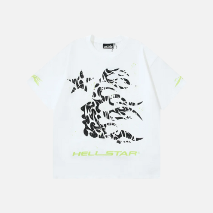 Hellstar Thorn Glitter T-Shirt White Green White