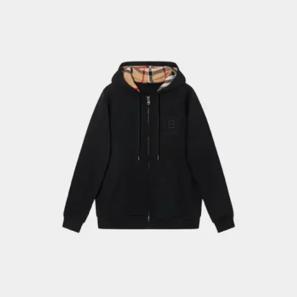 Burberry Zip-Up Hoodie Black