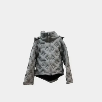 LV Boyhood Monogram Puffer Down Jacket Grey